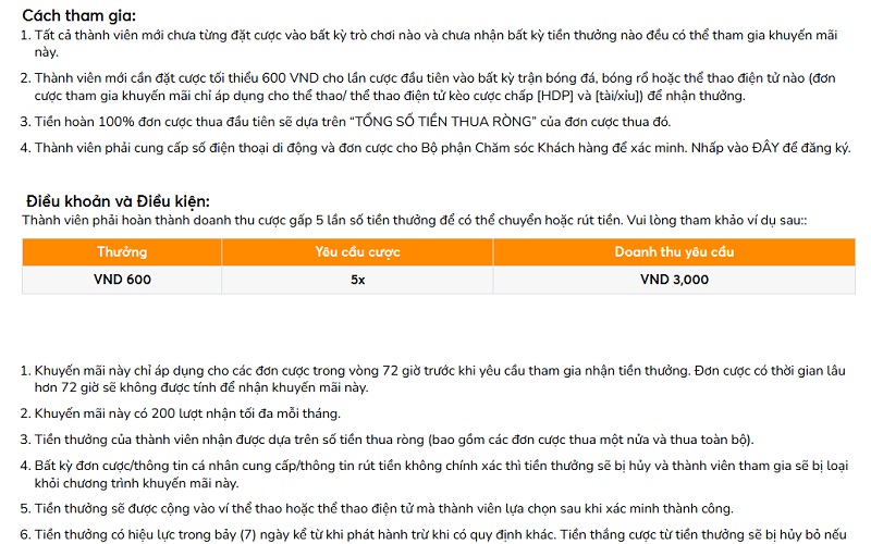 Hoàn trả thể thao lần đầu 100% BK8 | Bảo hiểm cá cược 1.200VNĐ 2 Cách tham gia