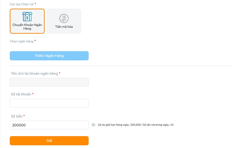 Rút tiền BK8: Hướng dẫn thao tác từ A - Z, an toàn 100% 2 Chi tiết quy trình rút tiền từ BK8 về ngân hàng