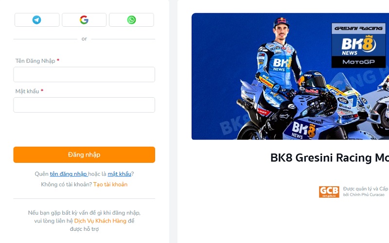 Đăng nhập BK8: Bí quyết truy cập nhanh và an toàn tuyệt đối 1 Đăng nhập BK8 trên website (PC hoặc Mobile Web)