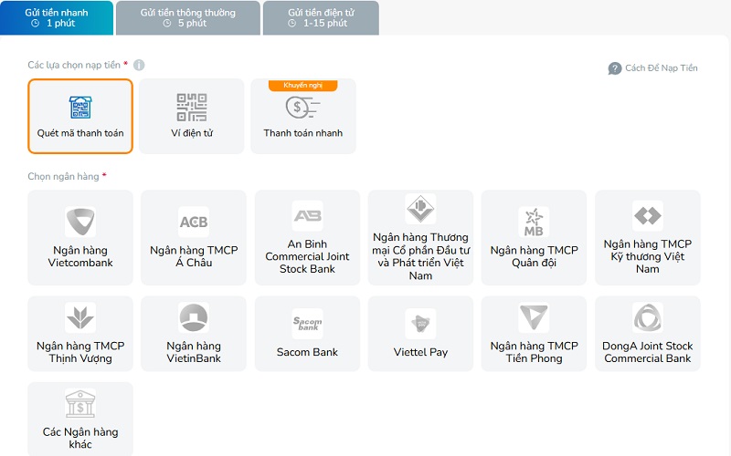 Giao dịch qua ngân hàng