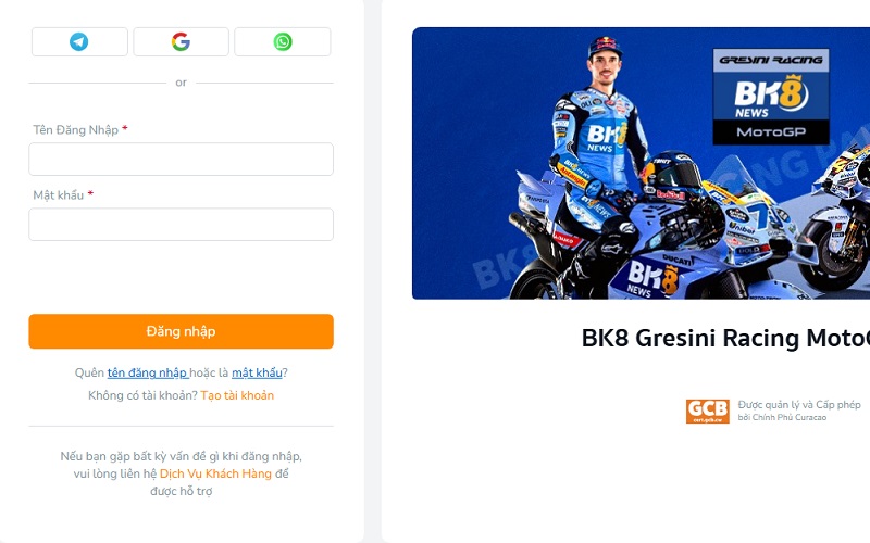 Hướng dẫn đăng nhập vào BK8 Hướng dẫn đăng nhập vào BK8